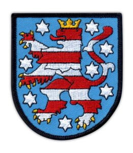 Thüringen – Wappen-Aufnäher von Thüringen